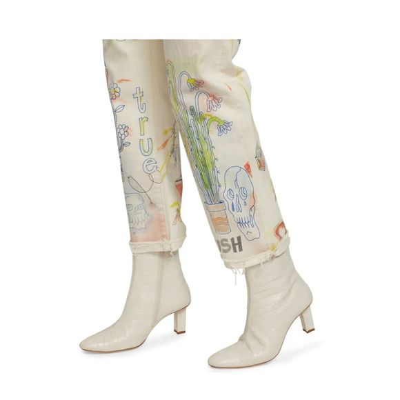 Free People x Mother Scrapper Cuff Fray Ankle Jeans Size 27 NWT - Picture 3 of 7